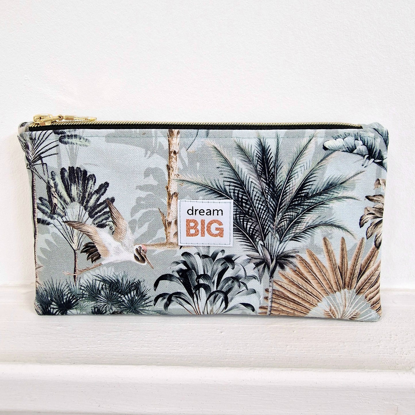 Trousse plate avec fermeture éclair