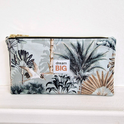 Trousse plate avec fermeture éclair