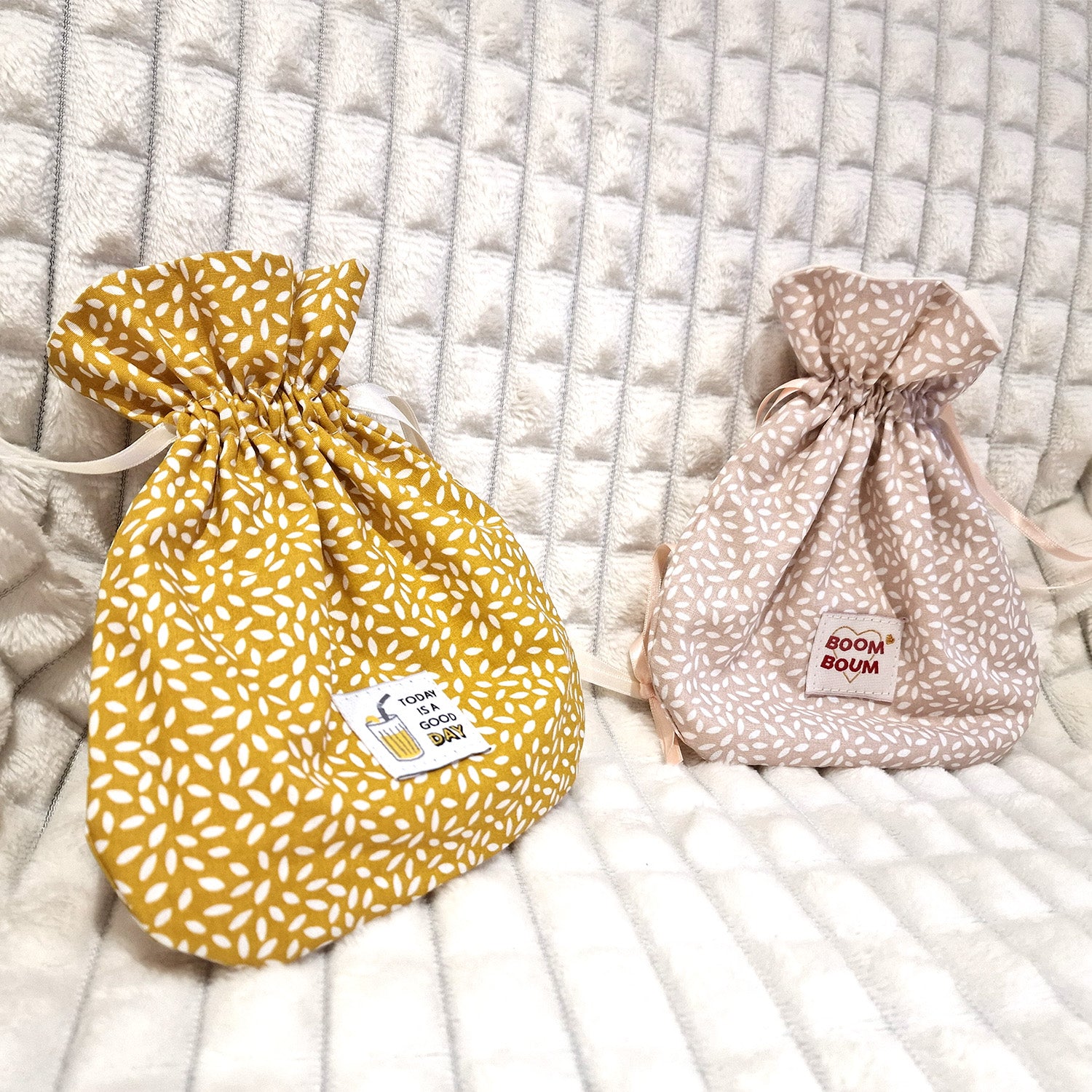 atelier de couture pochon à coulisse