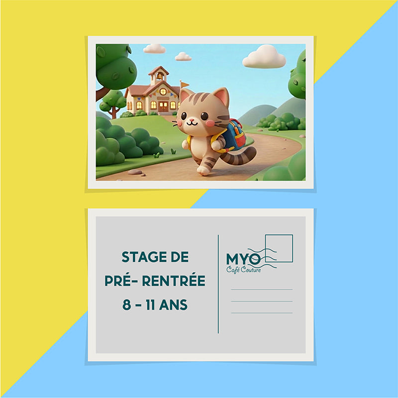 stage de pré-rentrée couture 8 - 11 ans matin du 24 au 28 aôut 2026