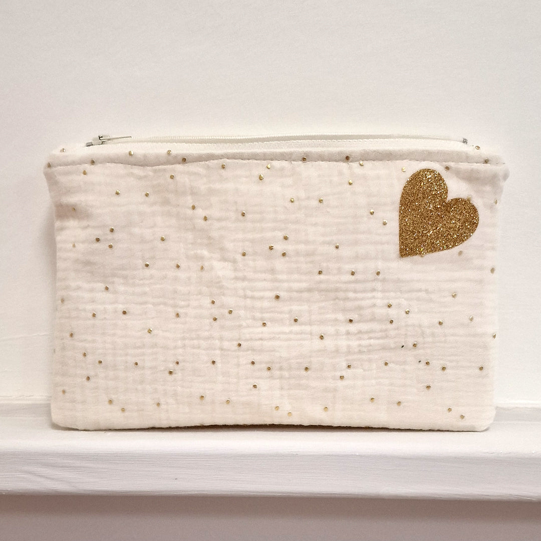 atelier de couture trousse plate avec fermeture éclair